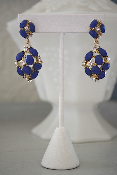 Blue Earrings, Cobalt Blue Earrings, Cobalt Earrings