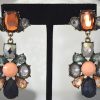 Multicolored Peach Earrings, Multicolored Earrings, Peach Earrings