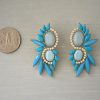 Blue Marquise Earrings, Blue and Turquoise Jewelry