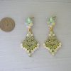 green earrings, mint earrings, mint jewelry, green jewelry, beaded earrings