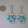 Turquoise Drop Earrings, Turquoise Beaded Jewelry