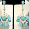 Turquoise Drop Earrings, Turquoise Beaded Jewelry