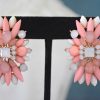 Baby Pink Earrings, Pink Earrings, Pink and White Earrings, Pink Jewelry