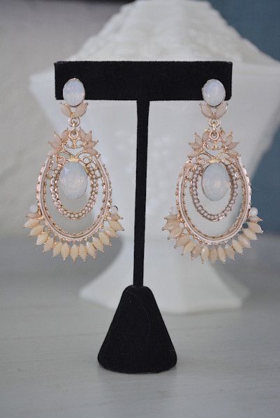 Cream Earrings, Ivory Earrings