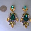 Emerald Earrings, Statement Jewelry