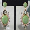 Oval Green Earrings, Green Earrings, Green Jewelry