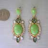 Oval Green Earrings, Green Earrings, Green Jewelry