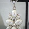 Pearlized White Earrings, Pearl Earrings, White Earrings