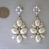 Pearlized White Earrings, Pearl Earrings, White Earrings