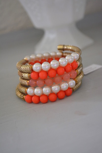 Coral Wrap Bracelet, Wrap Bracelet, Coral Jewlery