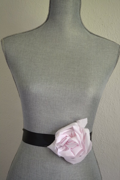 Pink Flower Belt, Fabric Flower Belt, Pink Belt, Fabric Flowers