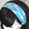 Blue Print Scarf, Blue Print Headband, Turquoise Scarf