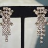 X Rhinestone Earrings, Vintage Jewelry, Vintage Costume Jewelry