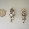 X Rhinestone Earrings, Vintage Jewelry, Vintage Costume Jewelry