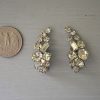 Rhinestone Wing earrings, Rhinestone Earrings, VIntage Earrings, Vintage Jewelry