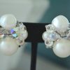 Snow White Earrings, White Jewelry, White Earrings, Vintage Costume Jewelry