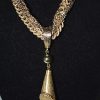 Gold Pendant Necklace, V