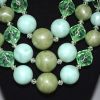 Green Beaded Necklace, Vintage Jewelry, Vintage Necklace, Green Jewelry