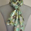 Green Rose Scarf, Rose Scarf, Flower Scarf