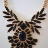 Black Teardrop Pendant Necklace, Black Necklace, Black Jewelry, Pendant Necklace