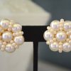 Ivory Pearl Earrings, Pearl Earrings, Pearls, Jackie O