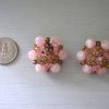 Pink Earrings, Vintage Earrings, Baby Pink Earrings, Beaded Earrings, Retro Jewelry