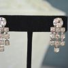 Rhinestone Fringe Earrings, Vintage Earrings, vintage jewelry, Bride, Prom, Vintage Rhinestones, Rhinestones