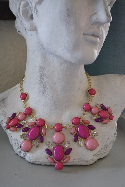Pink Necklace, Necklace, Rose Necklace, Magenta Necklace, Fuchsia Necklace, Pink Jewelry, Fuchsia Beaded Necklace,