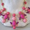 Pinks Necklace, Pink Necklace, Rose Necklace, Magenta Necklace, Fuchsia Necklace, Pink Jewelry, Fuchsia Beaded Necklace,