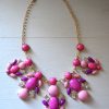 Pinks Necklace, Pink Necklace, Rose Necklace, Magenta Necklace, Fuchsia Necklace, Pink Jewelry, Fuchsia Beaded Necklace,