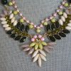 Pink and Black Necklace, Black Jewelry, Pink Necklace, Lime Necklace