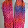 Berry Scarf, Pink Scarf, Red Scarf, Hand Knitted, Knitted Scarf