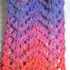 Berry Scarf, Pink Scarf, Red Scarf, Hand Knitted, Knitted Scarf