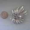 Silver Flower Brooch, Vintage Flower Brooch, Vintage Silver Brooch