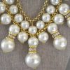 Pearl Bib Necklace Set, Bib Necklace, Pearl Necklace and Earrings, Pearl Jewelry, Necklace and Earrings, Goddess Jewelry