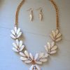 Ivory Necklace Set, Ivory Jewelry, Ivory Necklace and Earrings,Necklace and Earrings