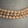 Three Stranded Pearl Necklace,Pearl Necklace, Champagne Pearls, Vintage Pearls