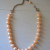 Tan Beaded Necklace, Vintage Beaded Necklace