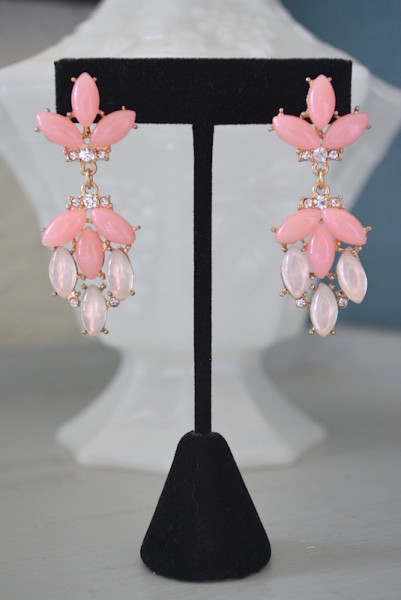 Pinks Earrings,Pink Earrings,Baby Pink Earrings, Pale Pink Earrings,Girly Earrings