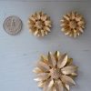 Gold Flower Brooch Set,Sarah Coventry, Sarah Coventry Brooch and Earrings, Signed Sarah Coventry Jewelry, Gold Flower Jewelry