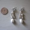 Rhinestone and Pearl Earrings,,Rhinestone Earrings,Pearl and Rhinestone Earrings,Bridal Earrings, Bridal Jewelry, Pearls and Diamonds Earrings