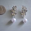 Pearl Drop Earrings, Pearl and Rhinestone Earrings,Rhinestone Earrings, Rhinestone and Pearl Earrings