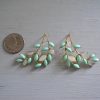 Mint Leaves Jewelry, Mint Earrings, Mint Leaves Earrings, Mint and Opal Earrings, Branches Earrings
