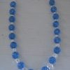 Clear Blue Necklace,Blue Necklace,Blue Crystal Necklace, Blue and Clear Necklace