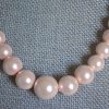 Pale Pink Pearl Necklace,Pink Necklace,Pale Pink Necklace,Pink Pearl Necklace, Vintage Pearl Necklace