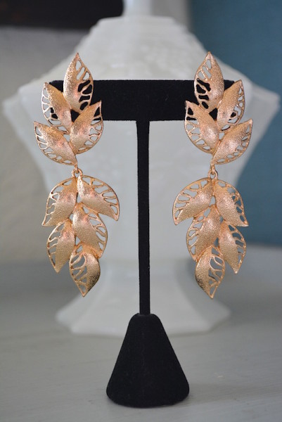 Gold Leaves Earrings,Leaf Earrings,Leaf Jewelry, Gold Leaf Jewelry