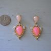 Pastel Pink Earrings,Pink Earrings,Pinks Earrings,Baby Pink Earrings, Ice Pink Earrings,Pink and Gold Earrings