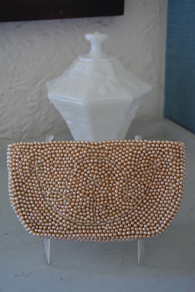 Pearl Clutch,Vintage Clutch, Vintage Pearl Purse, Miranda, Miranda Clutch, Miranda Purse,Bridal Gift,Bride