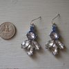 Sapphire and Rhinestone Earrings,Sapphire Earrings