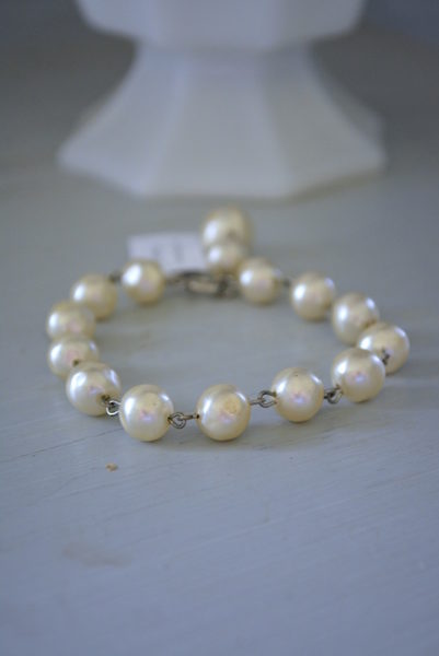 Linked Pearl Bracelet, Vintage Pearl Bracelet, Pearl Bracelet, Vintage Pearls